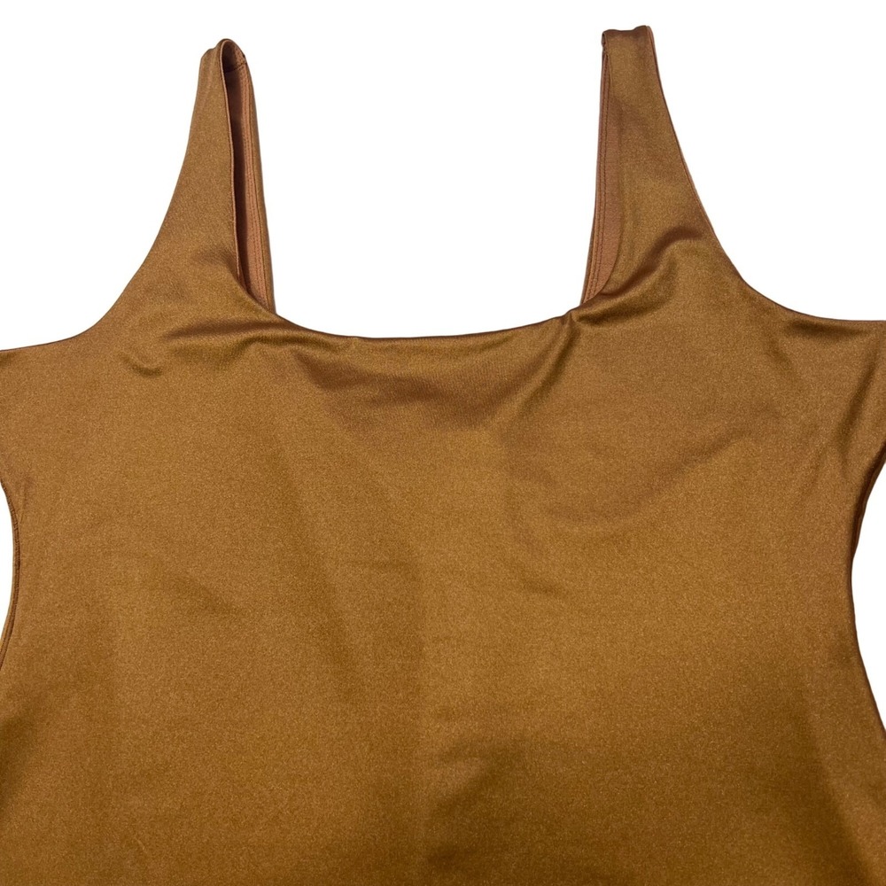 SKIMS All-In-One‎ Shine Square Neck Jumpsuit Caramel 4X - Picture 5 of 10